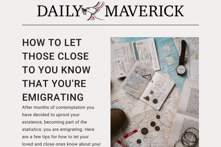 How to let others know you are emigrating